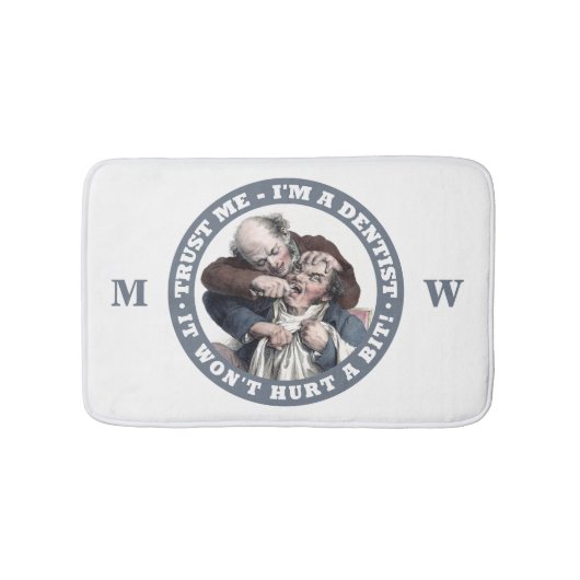 DENTIST humor aangepaste monogram badmatten (Voorkant)