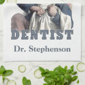 DENTIST humor aangepaste monogram handdoek (Gevouwen)
