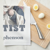 DENTIST humor aangepaste monogram handdoek (Quarter Fold)