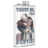 DENTIST humor aangepaste monogram kolf Heupfles (Rechts)