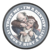 DENTIST humor hockey puck (Voorkant)