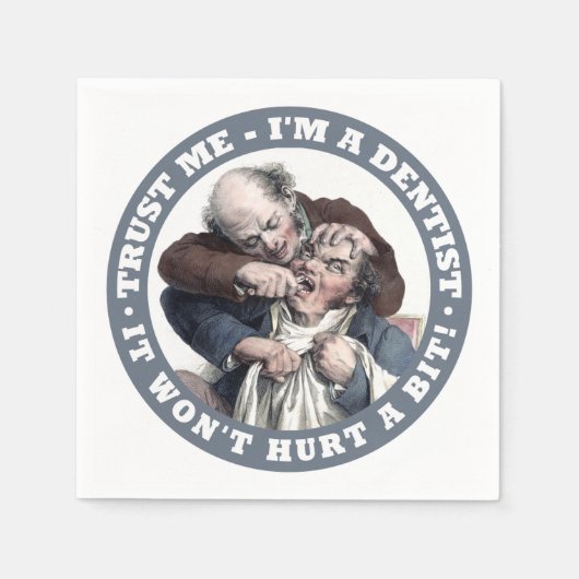 DENTIST humor papieren servetten (Voorkant)