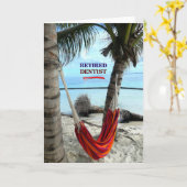 Dentist in ruste, Hammock onder Palm Trees Kaart (Gele Bloem)