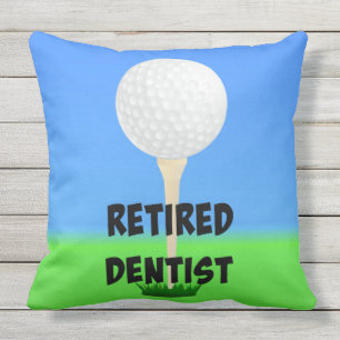 Dentist in ruste toestand - Golfontwerp Buitenkussen