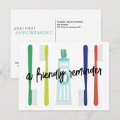 Dentist Kantoor Benoeming Herinneringsherinnering  Briefkaart (Voorkant / Achterkant)