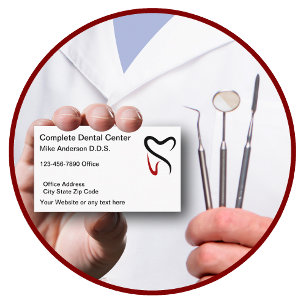 Dentist Kantoor Custom Visitekaartjes Sjabloon