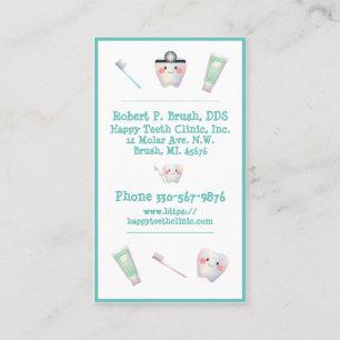 Dentist Kantoor Dental Typografie Name Teeth Kinde Visitekaartje