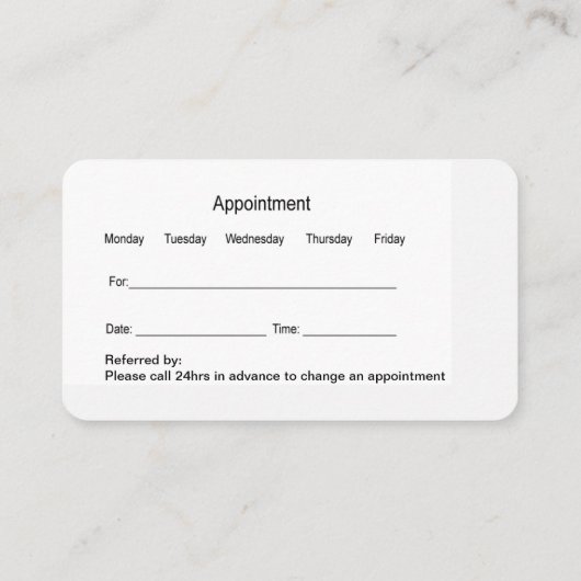 Dentist Kantoor Nieuwe Visitekaartjes Aanbevelingskaartje (Achterkant)