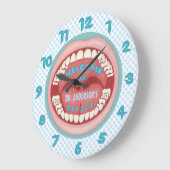 Dentist Kantoor Novelty Personalized Teeth Dental Grote Klok (Hoek)
