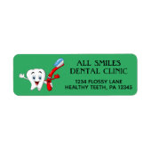 Dentist Kantoor Return Address Labels (Voorkant)