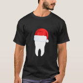 Dentist kersttand tand tand tand met kerstman t-shirt (Voorkant)