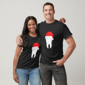 Dentist kersttand tand tand tand met kerstman t-shirt (Unisex)