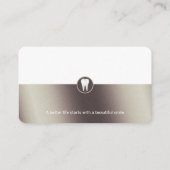 Dentist | Klassiek grafisch metaal Visitekaartje (Achterkant)