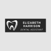 Dentist Logo Dental Office Black Naamplaatje (Voorkant)