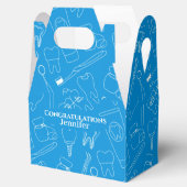 Dentist Medical Symbool Blue White Favor Box Bedankdoosjes (Geopend)
