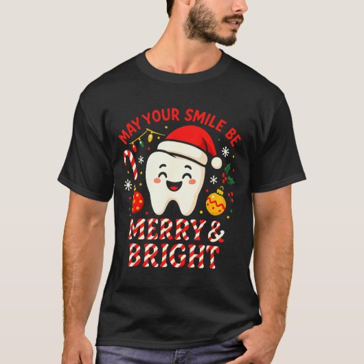 Dentist Merry Christmas May Your Smile Be Merry An T-shirt (Voorkant)