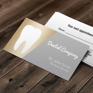 Dentist Modern Gold Dental Benoeming Afsprakenkaartje