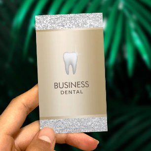 Dentist Modern Gold & Silver Dental Appointment Afsprakenkaartje