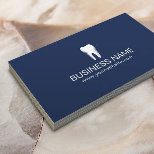 Dentist Modern Navy Blue Dental Professional Visitekaartje