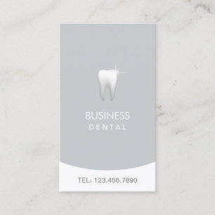 Dentist Modern Silver Dental Appointment Afsprakenkaartje