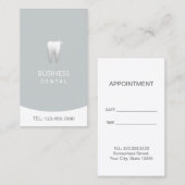 Dentist Modern Silver Dental Appointment Afsprakenkaartje (Voorkant / Achterkant)