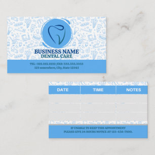 Dentist Modern Tooth Logo Dental Care Benoeming Afsprakenkaartje