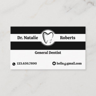 Dentist Modern Tooth Logo Dental Care Benoeming Afsprakenkaartje