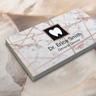 Dentist Moderne Roos Gold Marble Dental Care Visitekaartje