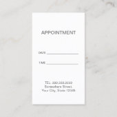 Dentist Monogram Initiaal Tooth Dental Appointment Afsprakenkaartje (Achterkant)