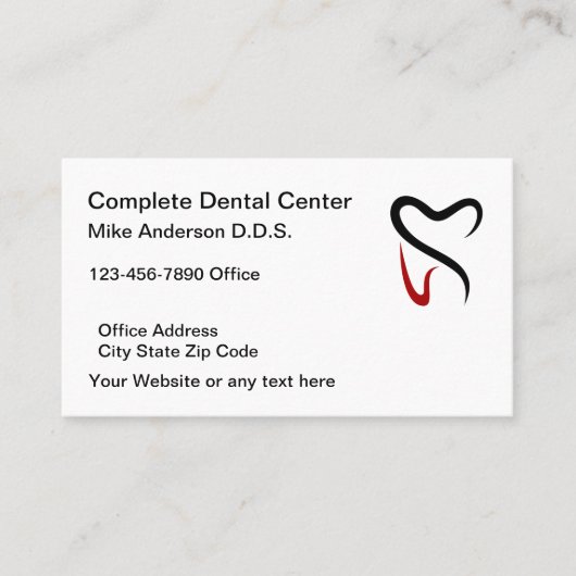 Dentist Office Custom Carte de visite Modèle (Devant)