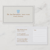 Dentist Office Dentist Dent Logo Rendez-vous (Devant / Derrière)