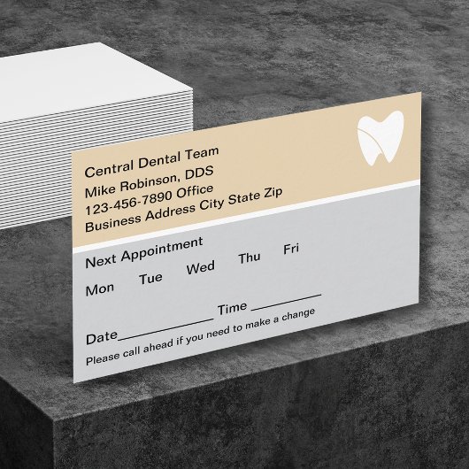 Dentist Office Moderne Simple Cartes de rendez-vou