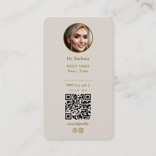 Dentist Orthodontist Dental Aesthetic Sand Visitekaartje (Achterkant)