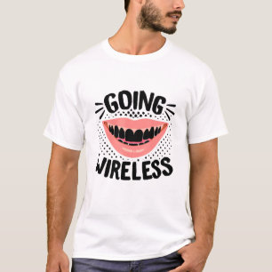 Dentist orthodontist tandarts die draadloos gaat t-shirt
