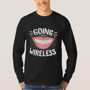 Dentist orthodontist tandarts die draadloos gaat t-shirt