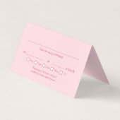 Dentist Pink Appointment Visitekaartjes (Achterkant)