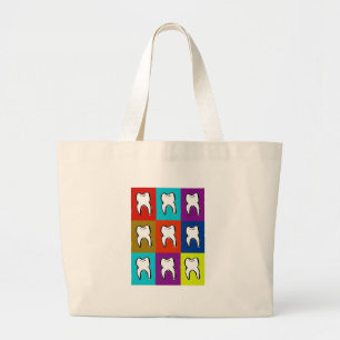 Dentist Popart Gifts Grote Tote Bag