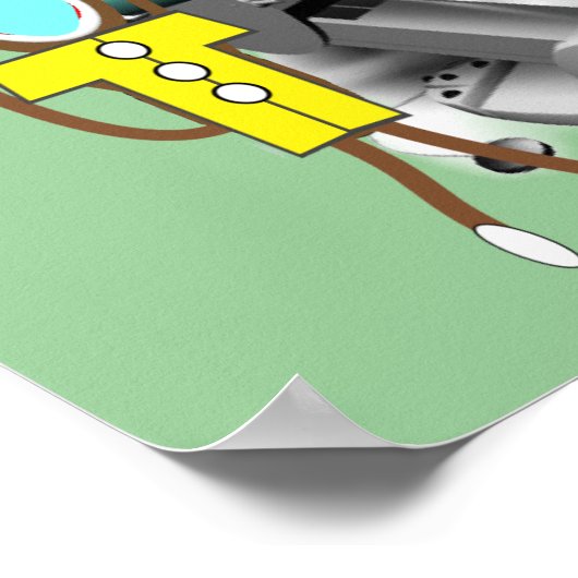 Dentist Poster-contactaap Monkey ontwerp, schattig Poster (Hoek)