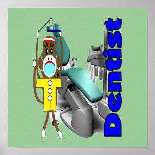 Dentist Poster-contactaap Monkey ontwerp, schattig Poster