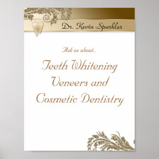 Dentist Poster Tooth Logo Or Parties scintillant F