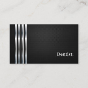Dentist Professional Black Silver Visitekaartje