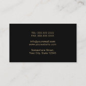 Dentist Professional - zwarte en goudtandheelkundi Visitekaartje (Achterkant)