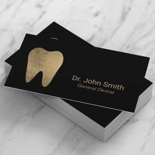 Dentist Professional - zwarte en goudtandheelkundi Visitekaartje