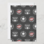Dentist Retirement Invitation Chalkboard Dental Kaart (Achterkant)