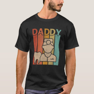 Dentist Retro Style Papa Grafische vaders T-shirt