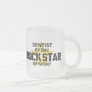 Dentist Rock Star by Night Matglas Koffiemok