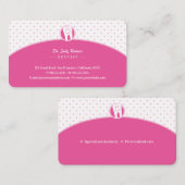 Dentist | Roze glimlachende tand Visitekaartje (Voorkant / Achterkant)