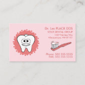 Dentist Roze Visitekaartjes (Voorkant)