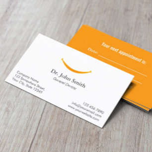 Dentist Simple Gold Smile Dental Appointment Afsprakenkaartje