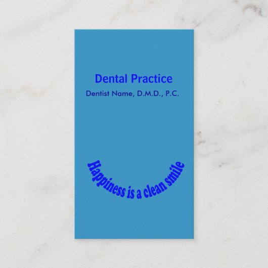 Dentist Smile Typography Appointment Afsprakenkaartje (Voorkant)